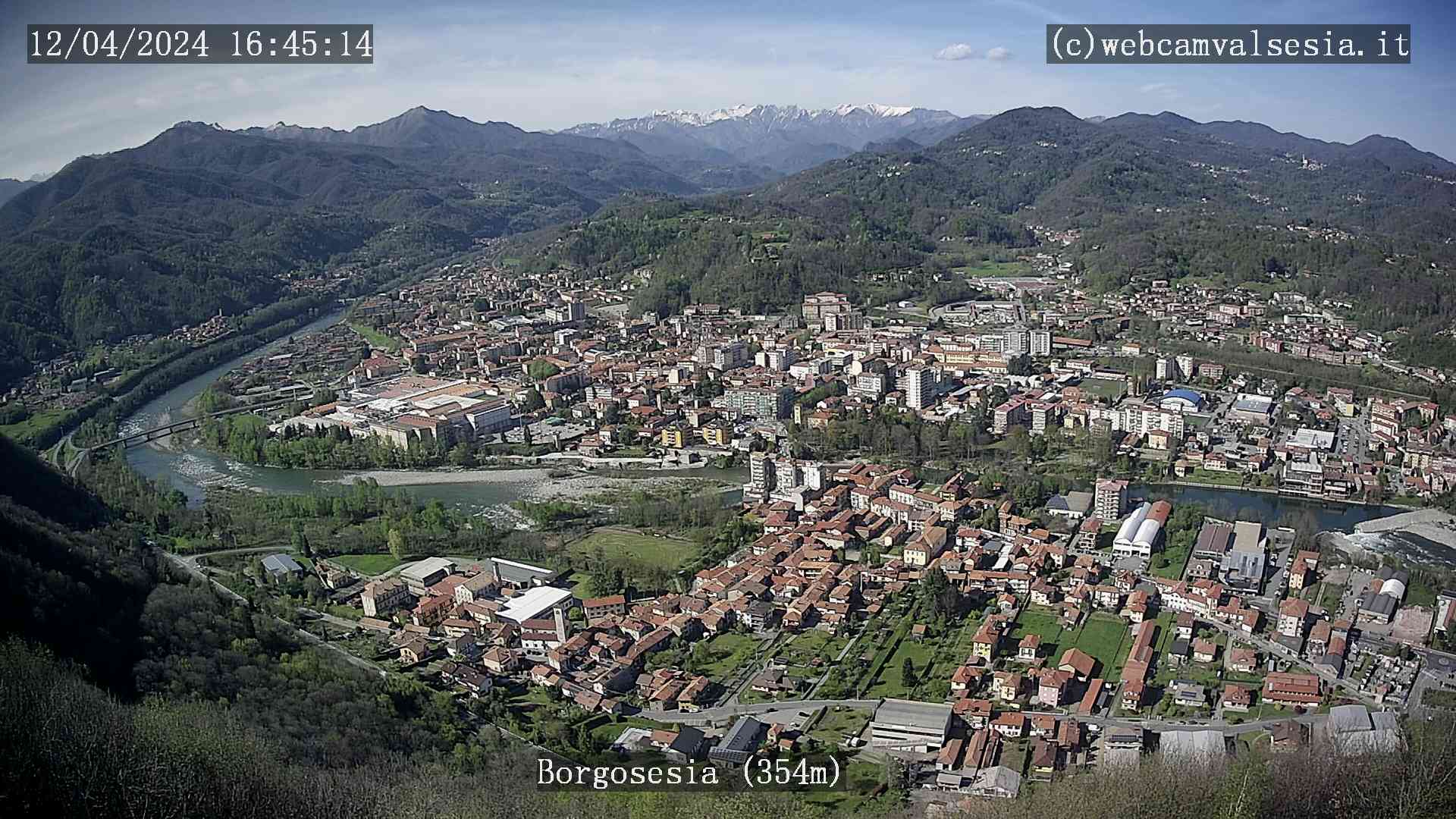 Preview delle webcam di Vista aerea Borgosesia